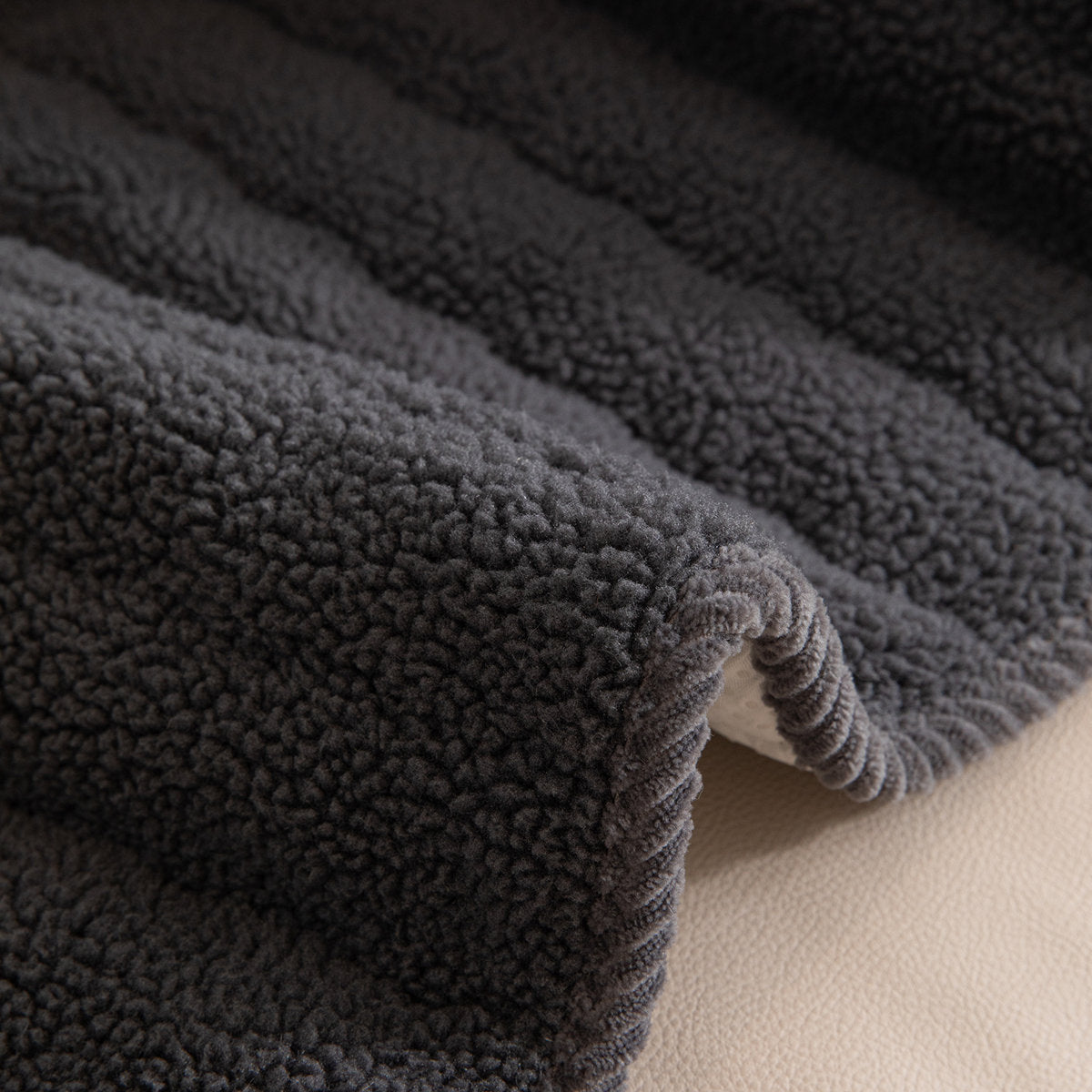 Plush Sherpa Recliner Chair Cover – Non-Slip T-Cushion Protector