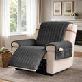 Plush Sherpa Recliner Chair Cover – Non-Slip T-Cushion Protector