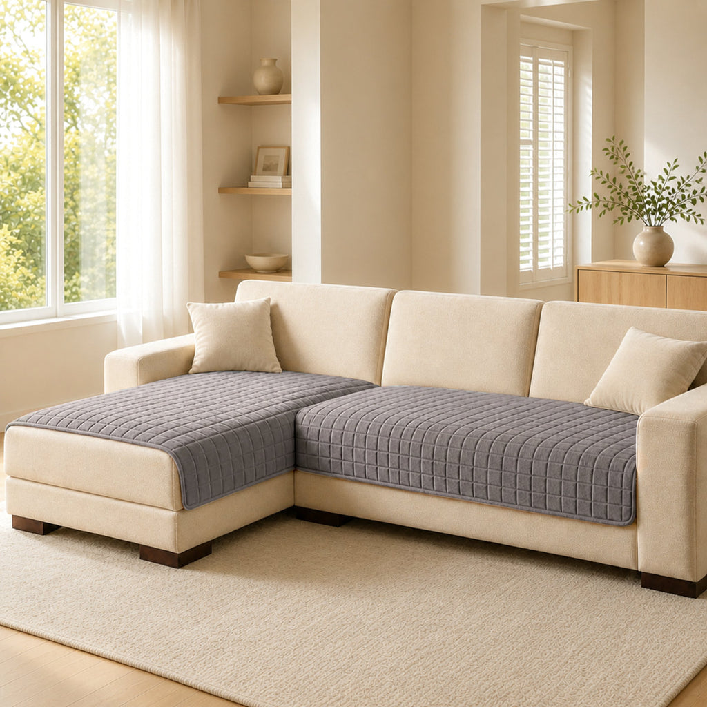 Yantheti A01 quilted sectional sofa cushion cover 1
