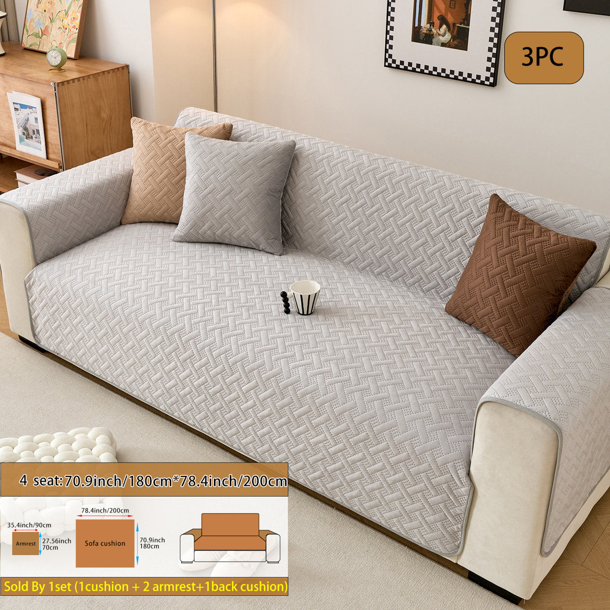 Yantheti A08 soft velvety sofa cushion cover 9