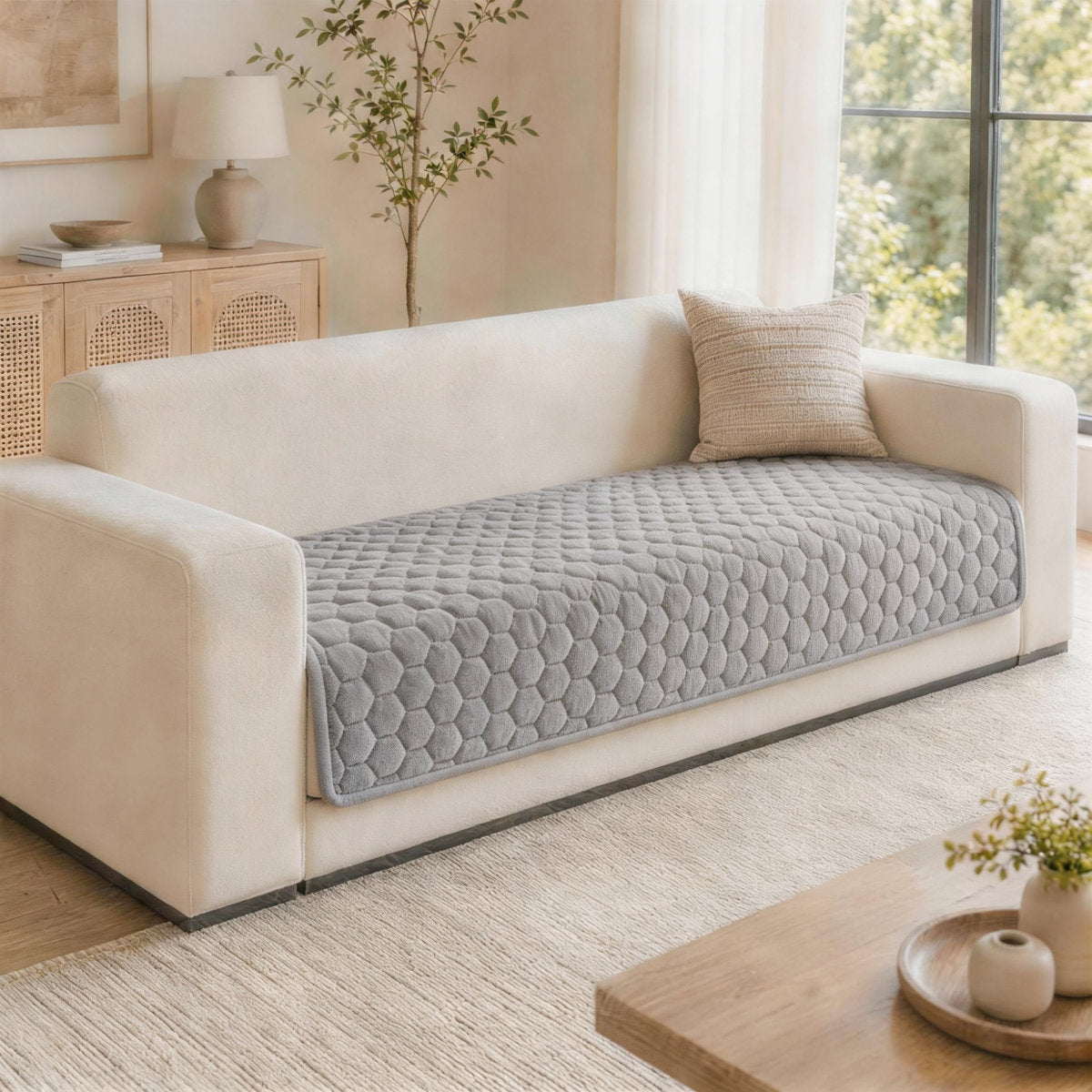 Yantheti A09 plush velvet sofa cover 1