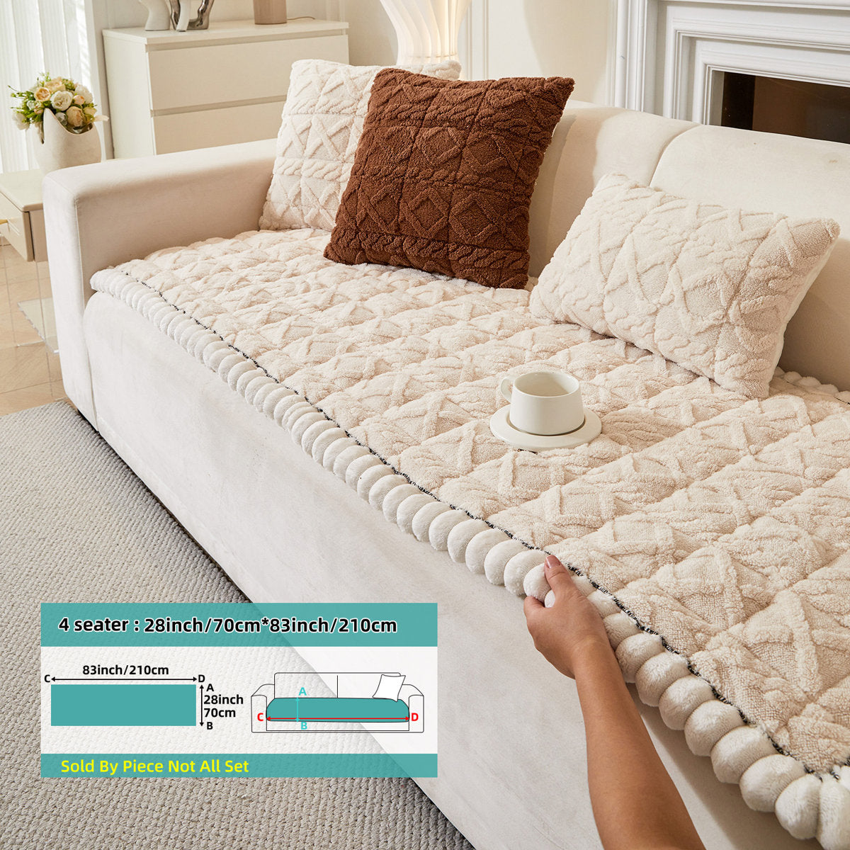 Yantheti FZF02 3D diamond sofa cover 9