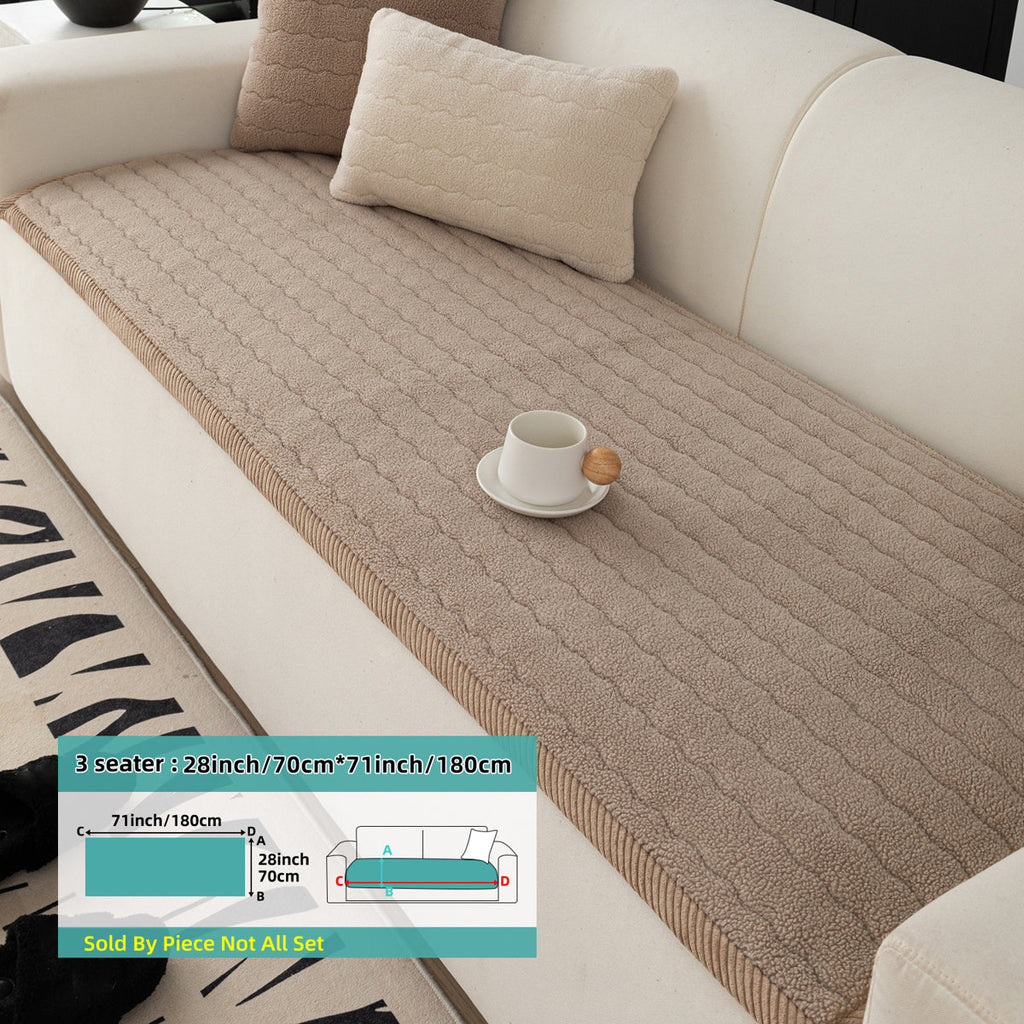 Yantheti A16 textured sherpa sofa cover 5