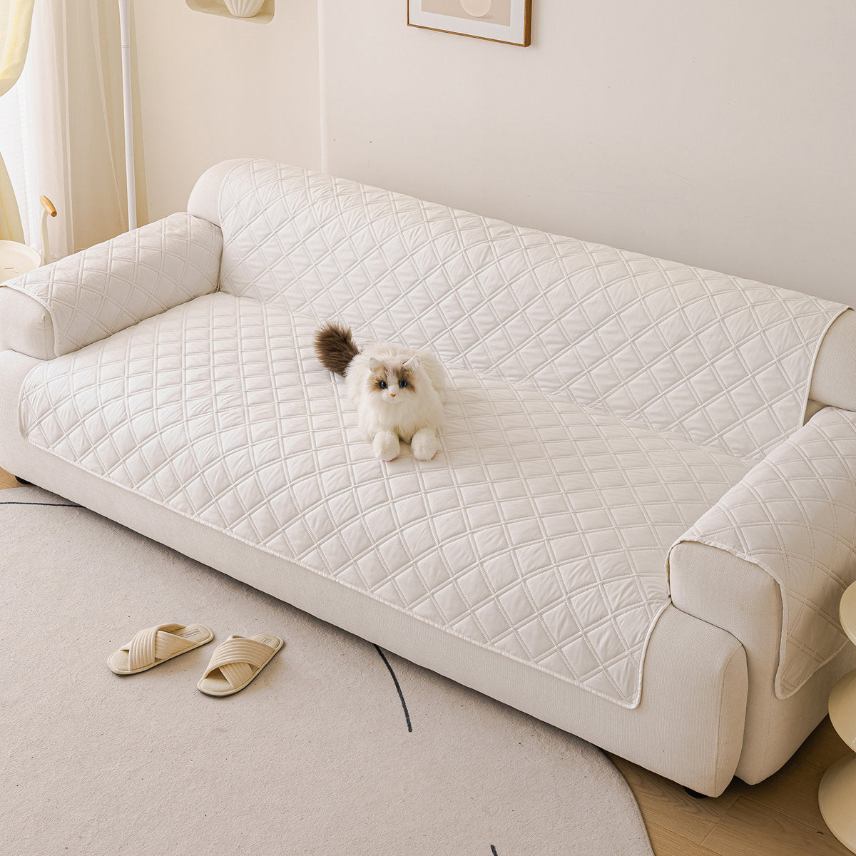 Yantheti A17 diamond plaid sofa cover 1