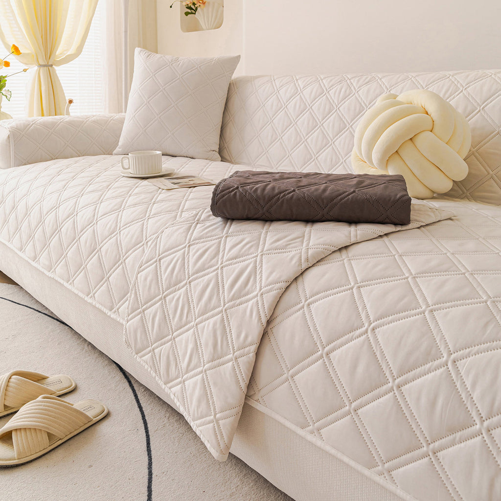 Yantheti A17 diamond plaid sofa cover 4