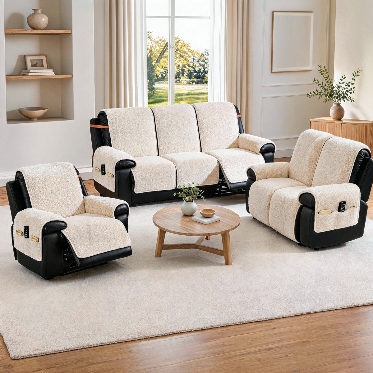 Yantheti C12 sherpa recliner cover 3