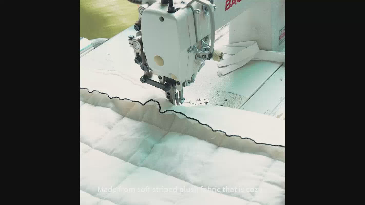 Yantheti A07 soft striped plush sofa cover product video