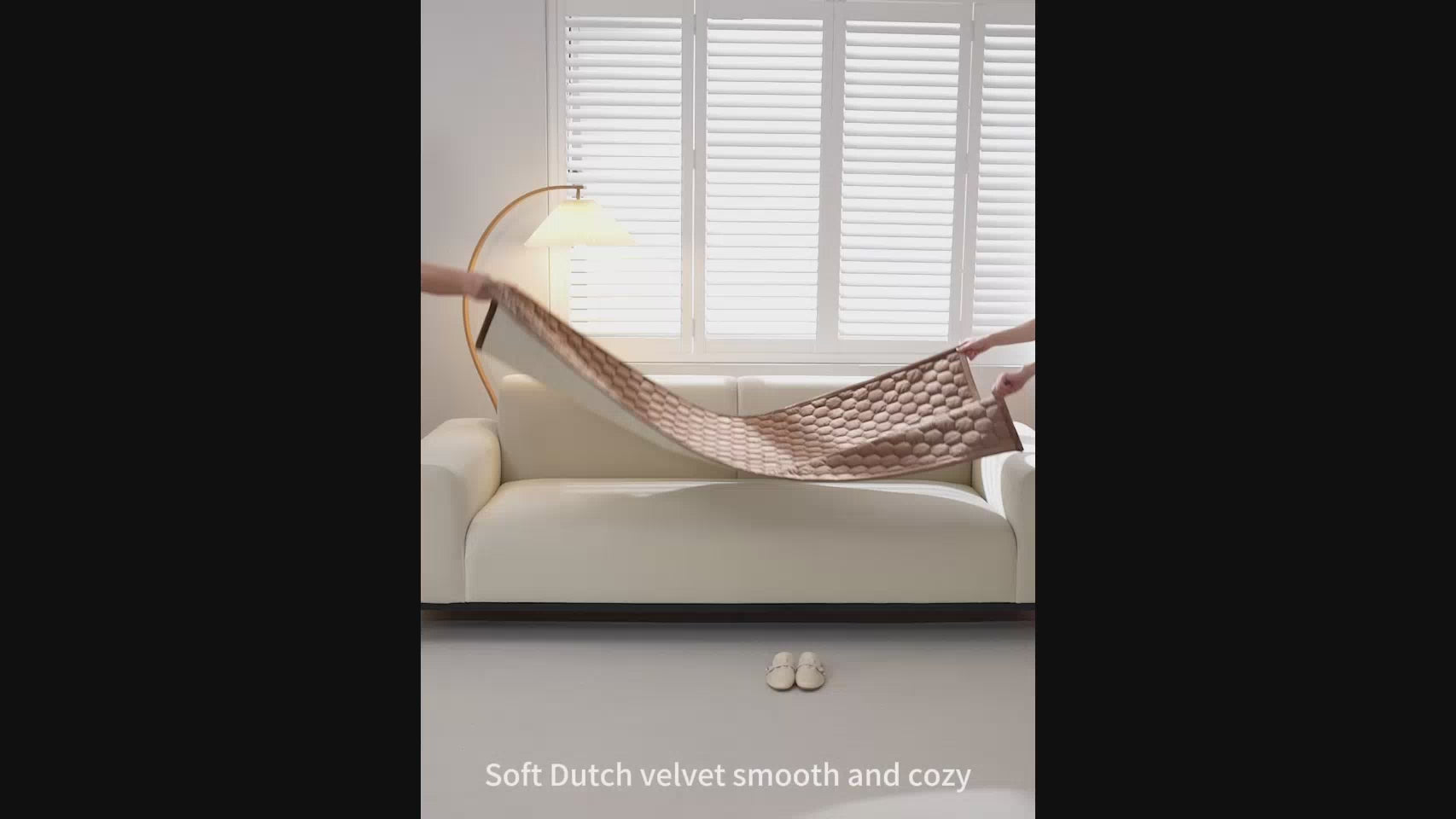 Yantheti A09 plush velvet sofa cover product video