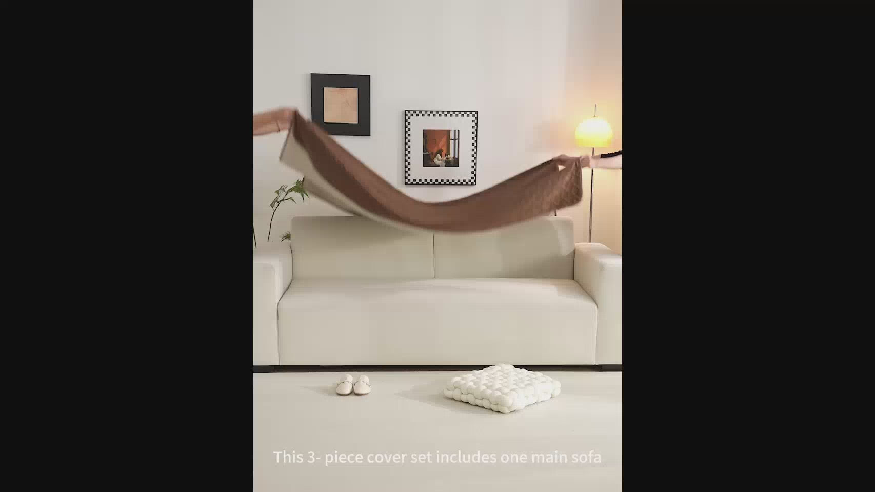 Yantheti A08 soft velvety sofa cover product video