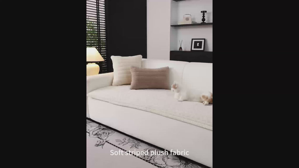 Yantheti A16 textured sherpa sofa cover product video